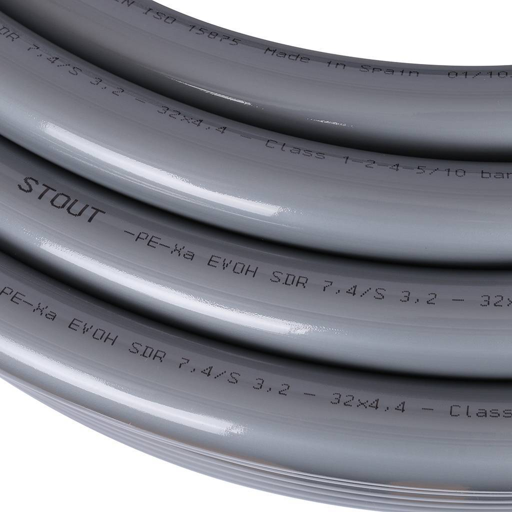 STOUT 32х4,4 PEX-a труба из сшитого полиэтилена с кислородным слоем, серая