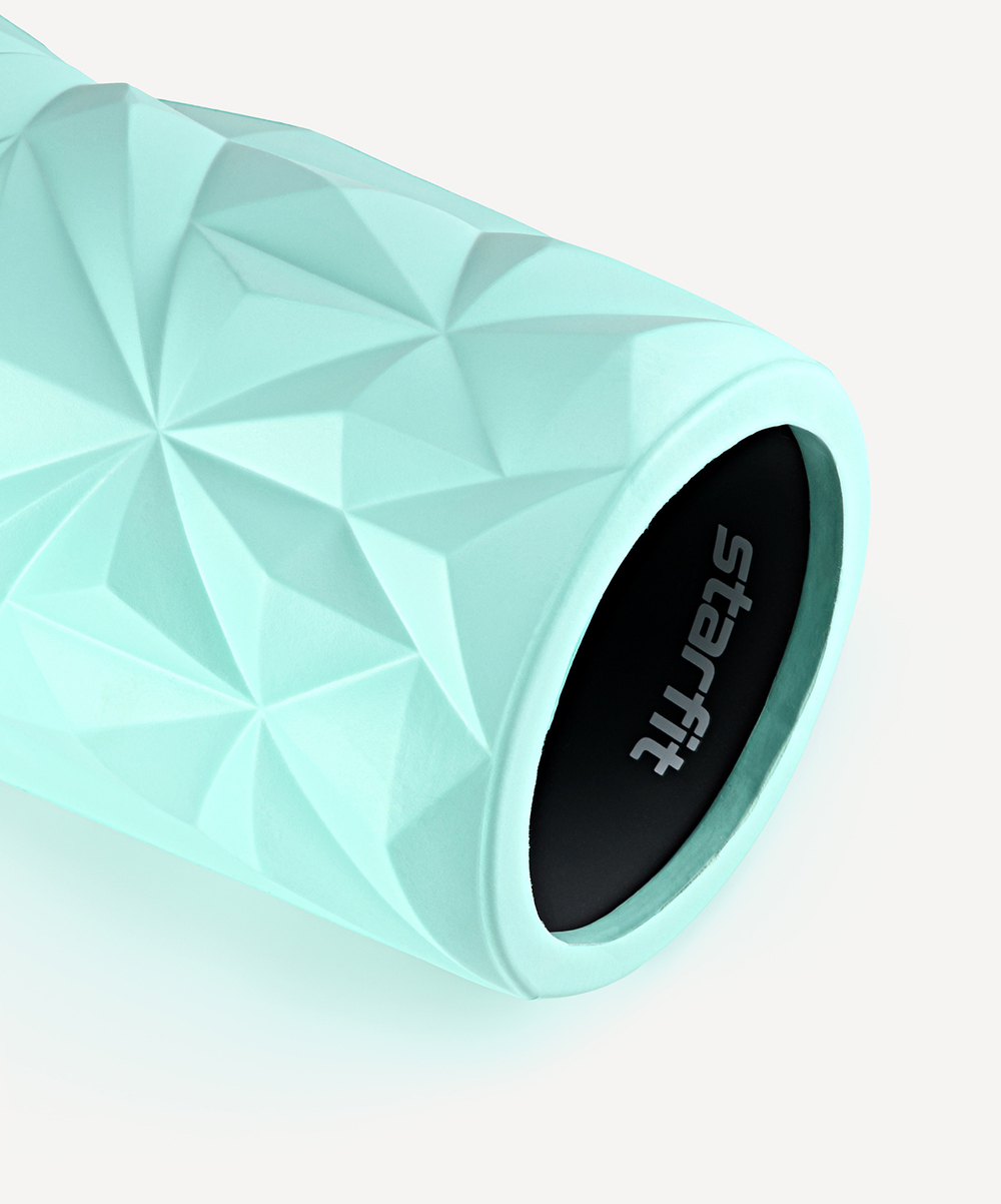 Ролик массажный FA-507, EVA/PP, средняя жесткость, 32,5x12,5 cм, мятный/серый