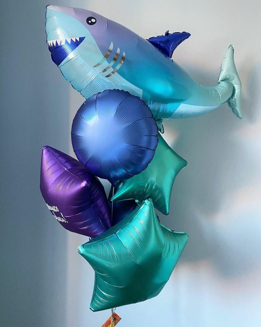 AN Шар Фигура Акула 38"/96CM W X 18"/45CM (БГ-36)  Изображение6