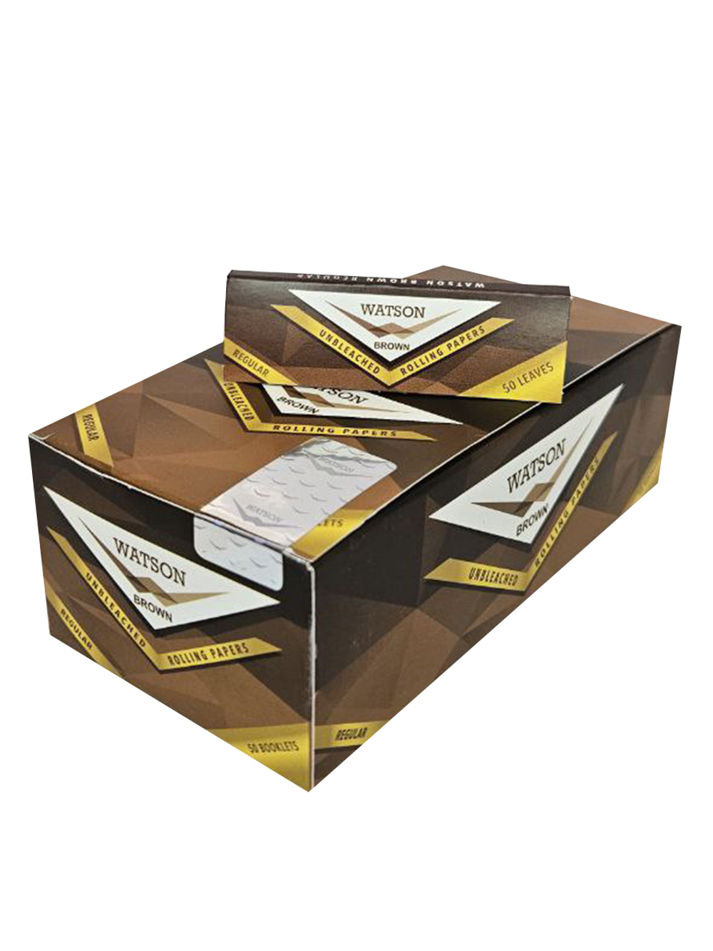 Бумага для сигарет блок "Watson" Brown Regular 70мм 12г/м 50л*50шт