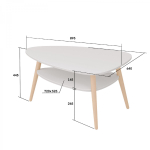 Стол журнальный Консул-3 белоснежный