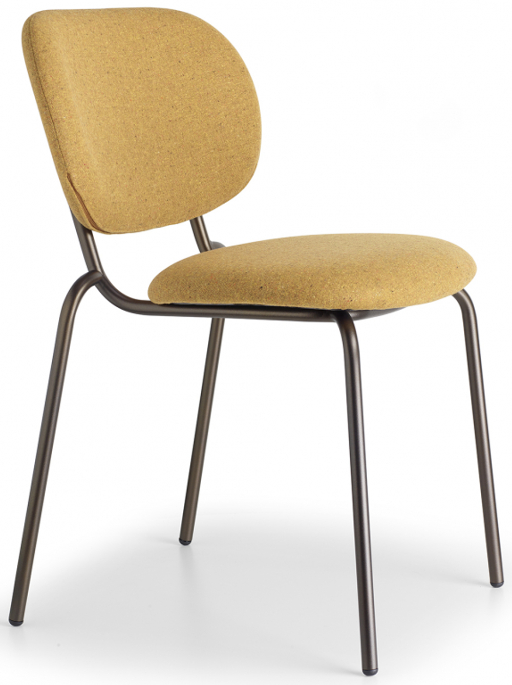 Стул металлический c обивкой Scab Design Si-Si Bold, бронзовый, желтый