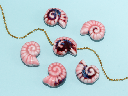 Бусина "Аммонит" 20мм, керамика