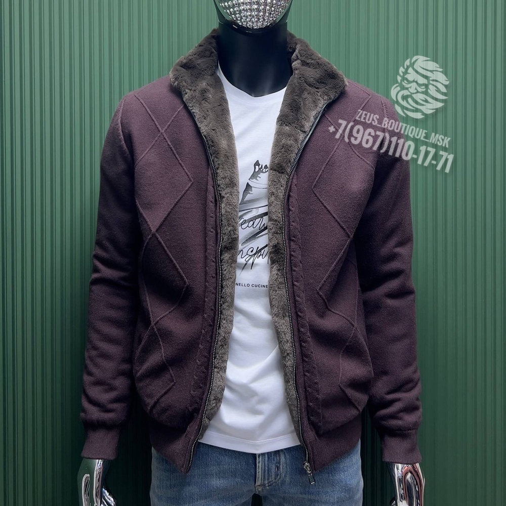 Кардиган с мехом Loro Piana