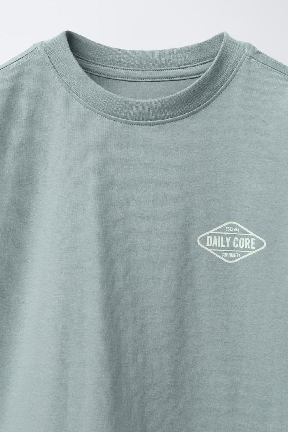 ZARA ФУТБОЛКА С ЛОГОТИПОМ, НЕБЕСНО-ГОЛУБОЙ