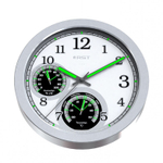 Светящиеся настенные метеочасы, RST77733 плавный ход, d-25 см., сталь