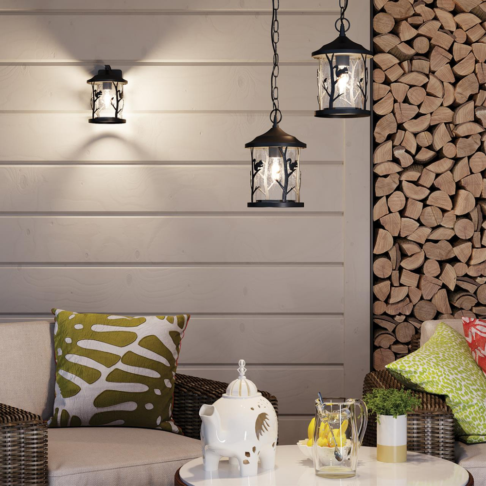 4963/1W NATURE ODL22 713 черный/стекло Ландшафтный настен.светильник E27 1*60W IP44 CUITA