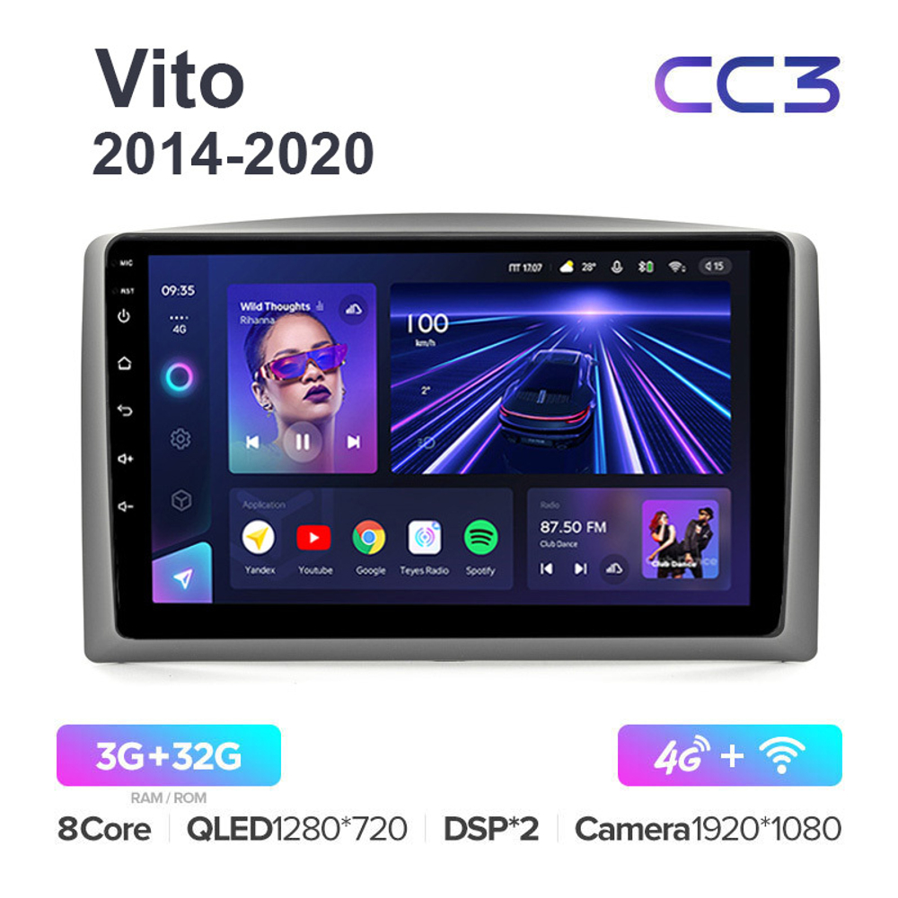Teyes CC3 10,2"для Mercedes-Benz Vito 2014-2020