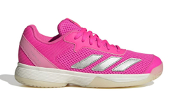 Детские теннисные кроссовки Adidas Courtflash Tennis K - lucid pink/silver metallic/bliss pink