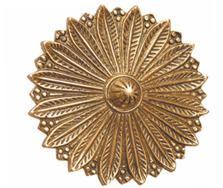 Держатель-розетка для штор Павлин Ост с ножкой, цвет латунь