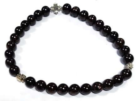 Четки из натурального камня. Гематит 30 зерен d=10 мм