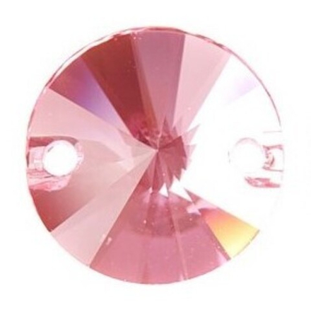 Стразы "Сваровски" 10 мм, кристалл  св.розовый (light rose 223), 1 шт