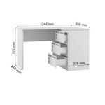 МС Мадера Стол универсал. 1244  770х1244х850 (лдсп белый)