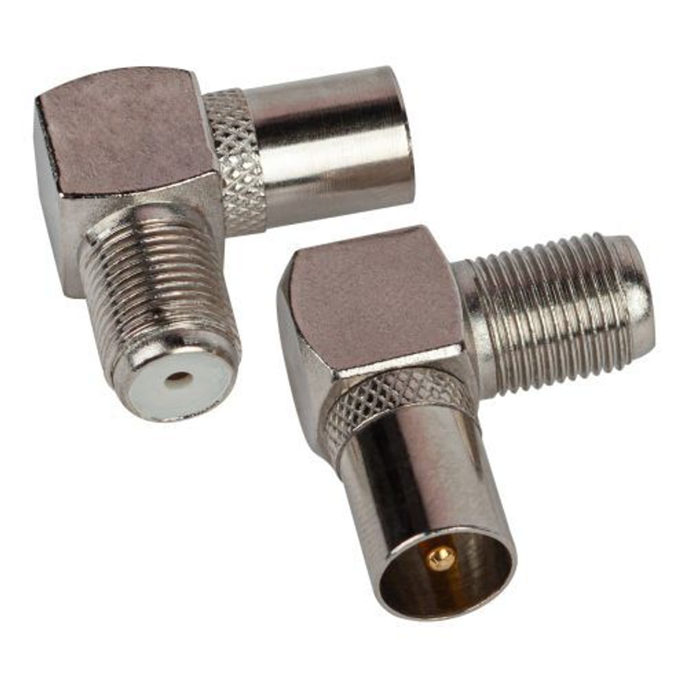 Переходник Simple RS-A04 гнездо F-штекер TV угловой ЭРА Б0048297 Переходник Simple RS-A04 гнездо F-штекер TV угловой ЭРА Б0048297