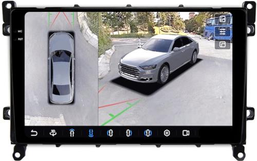 Магнитола для Toyota Prius 50, PHV 2019-2022 - FarCar BX9-360-9528N монитор 9.5" 2K QLED на Android 13, Быстрая, CarPlay, 4G SIM-слот, 4 камеры в комплекте