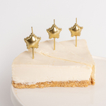 Свечи на торт «Звезда воздушный шар» в золотом цвете, 5 шт