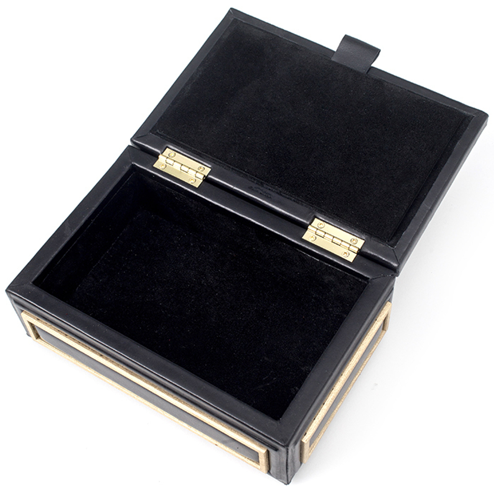 Шкатулка прямоугольная «Deco». Цвет черный