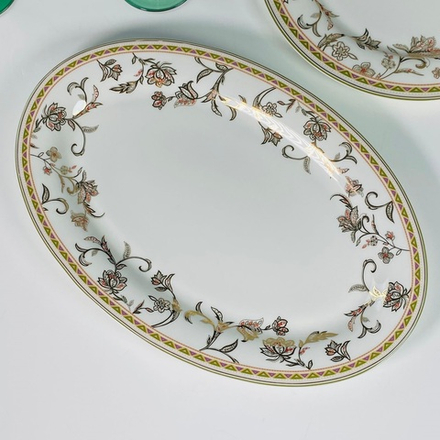 Lenardi 125-120 Овальное блюдо 35,5см.ЗОЛОТОЙ ЦВЕТОК в под.уп.(х10) Костяной фарфор