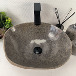 Каменная раковина из речного камня RS-05452 (45*36*15) 0861 из натурального камня