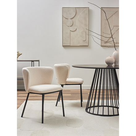 Стул Bergenson Bjorn Foggy, букле, молочный