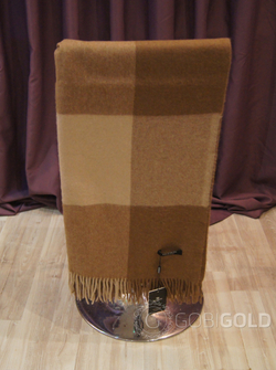 Плед из 100% шерсти молодого верблюжонка 150x200 см. (BODIOS) - камэл-бежевый