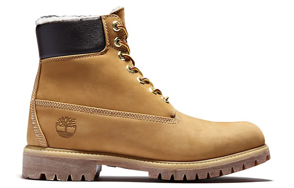Timberland 6 Inch Premium Waterproof Warm Lined Boot "Wheat Nubuck"