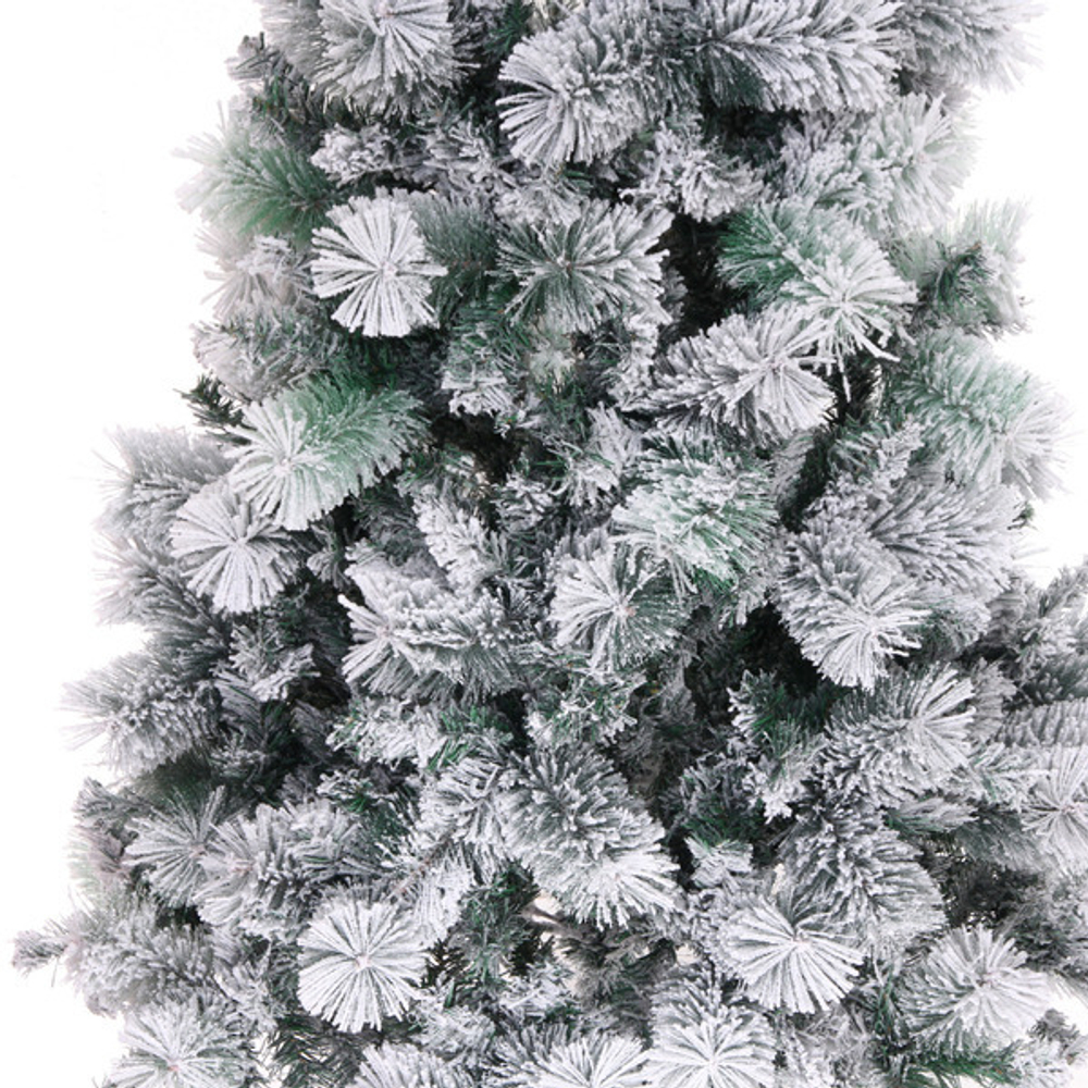 Елка «Зимняя метель» 210 см, ПВХ+леска с белым напылением (970 веток)