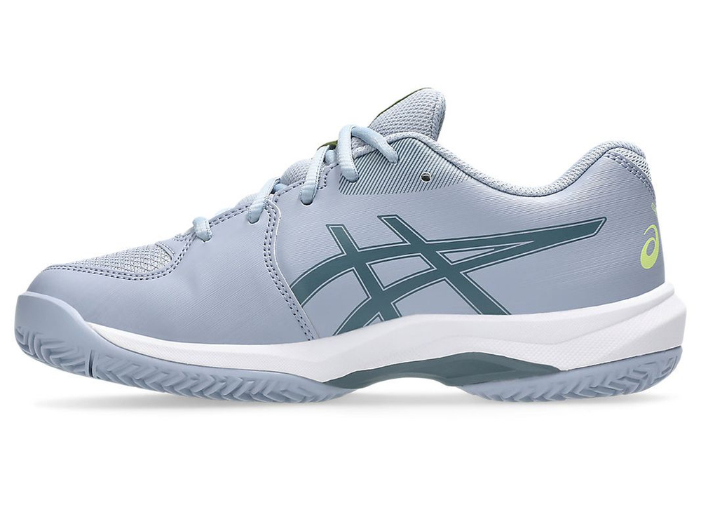 Детские теннисные кроссовки Asics Gel-Game GS Clay/OC - grey blue/ironclad