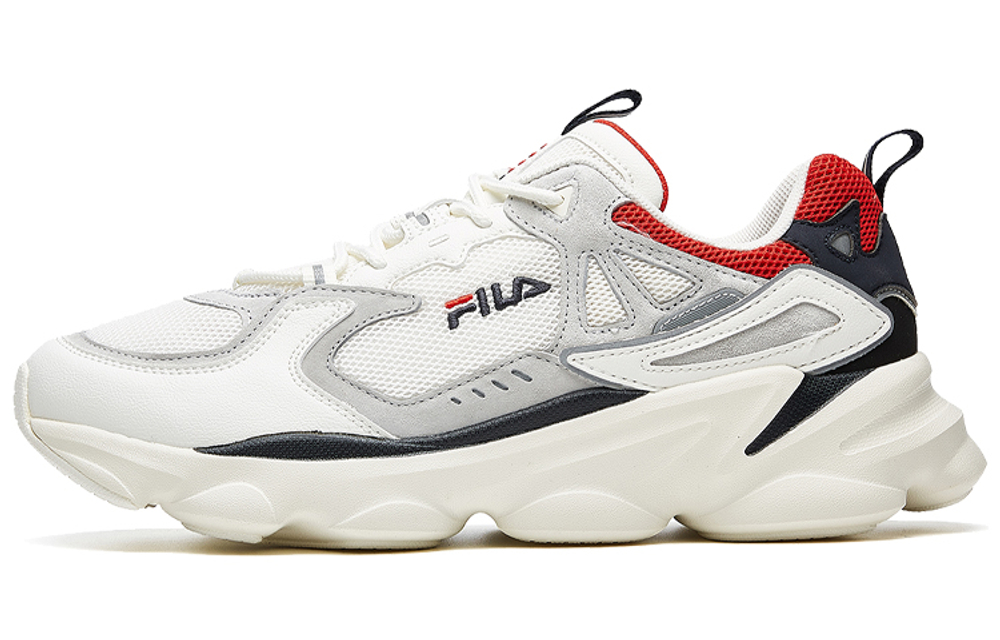 FILA Skipper Breathable Mesh Low top Chunky Sneakers Men"s White Red