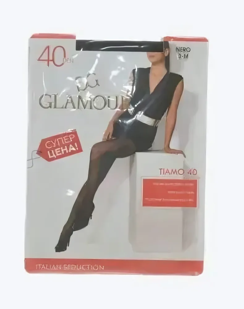 Колготки женские GLAMOUR TIAMO 40 р.3 Nero