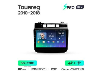 Магнитола Teyes SPRO Plus 6-128 Volkswagen Touareg FL NF 2010 — 2018 9.0"