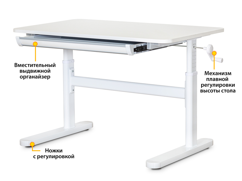 Растущая парта Ergokids Boston TH-210 Lite W (1000×600 мм)