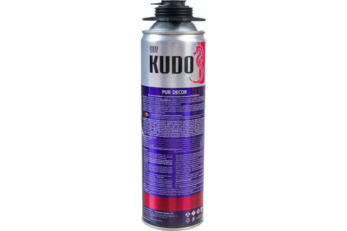 яяКлей-пена монтажный и стыковочный Kudo PUR DECOR X10+ (650мл) под пистолет