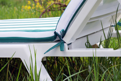 Матрац для шезлонга Tweet бело-зеленый