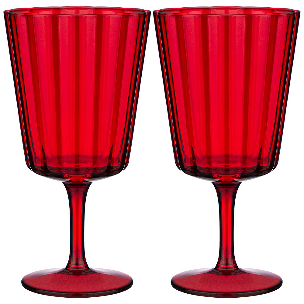 НАБОР БОКАЛОВ ИЗ 2-Х ШТУК "LOTUS RED" 400МЛ