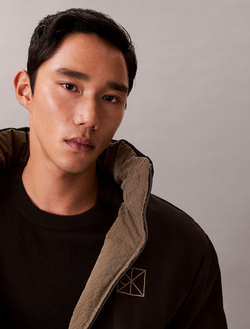 Пуховик Calvin Klein Allover Emblem Logo Reversible Bungee Cord