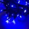 Светодиодная гирлянда с колпачком 75 синих LED ламп 10 м., 24В., черный каучуковый провод, IP65, LTC (LL75-1-1B)