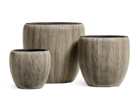 Кашпо TREEZ Effectory - Wow - Конус-Чаша - Капучино