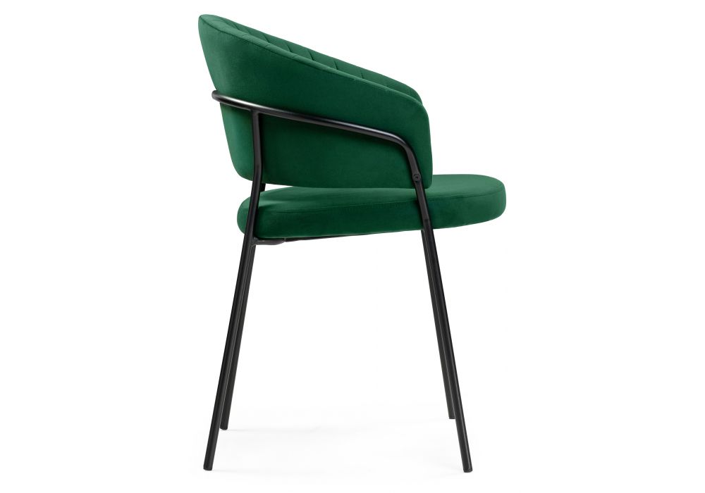 Стул на металлокаркасе Лео изумрудный / черный