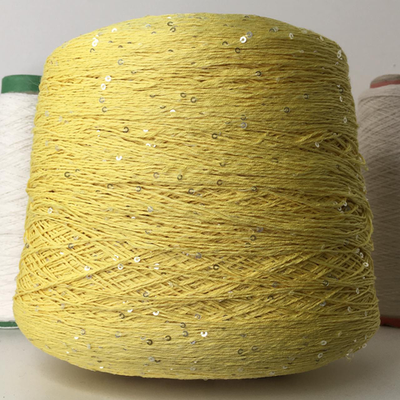 PAILLUX - D&C yarns; 96% хлопок, 4% прозрачные пайетки; 560м/100гр; цвет: жёлтый