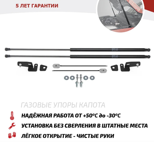 Газовые упоры капота АвтоУпор для Changan UNI-T (2023-), 2 шт., АУ.UCHUNIT011