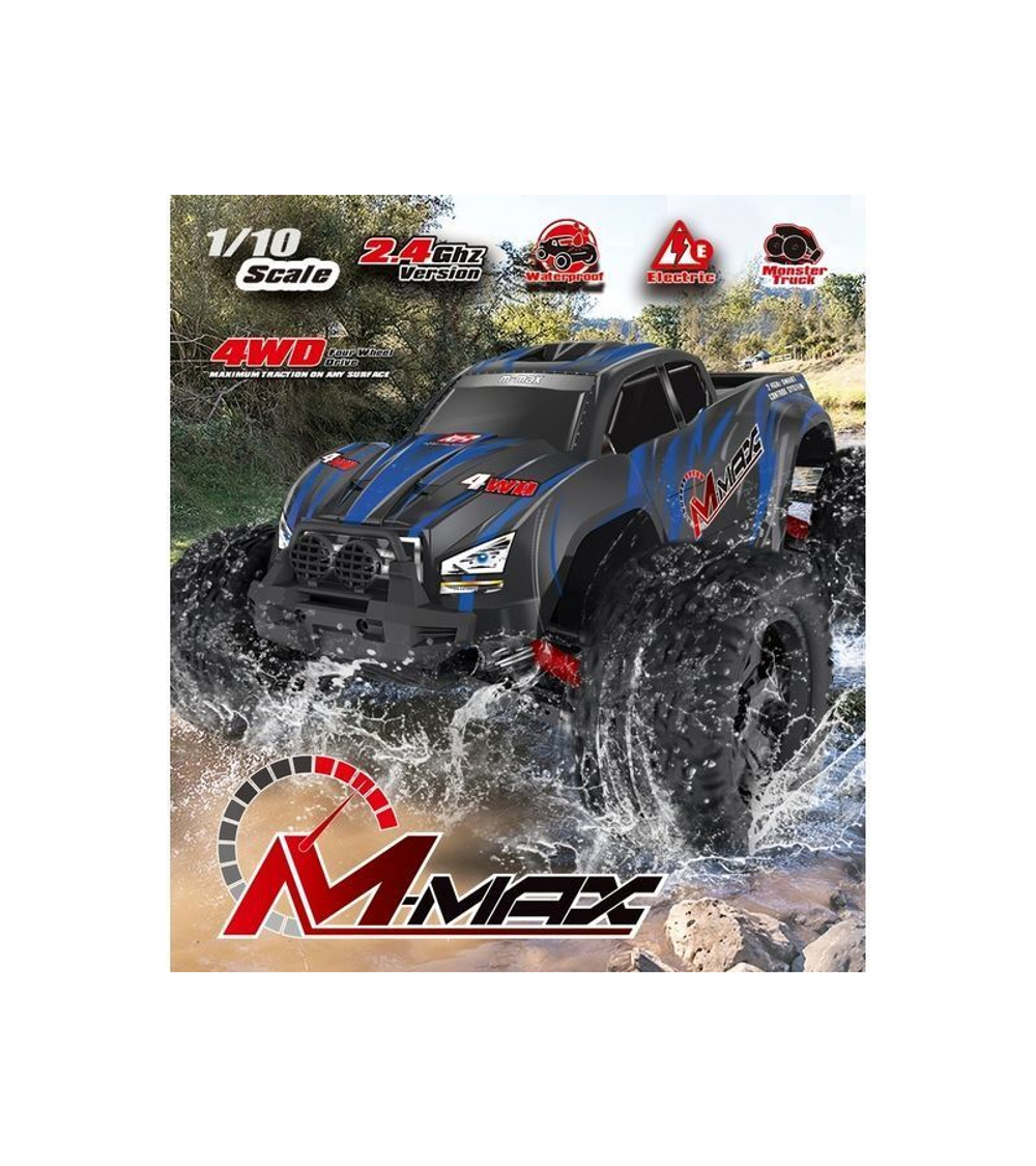 Радиоуправляемый монстр Remo Hobby MMAX (синий) 4WD 2.4G 1/10 RTR