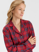 Хлопковая пижама в красную клетку - S размер