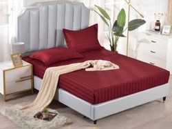 Простынь на резинке с нав  160/200 Страйп