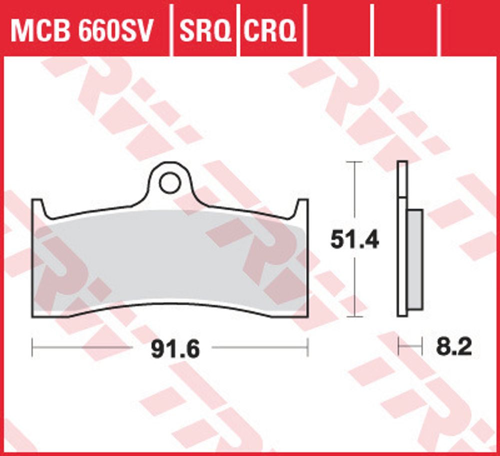 Колодки тормозные дисковые TRW MCB660SV