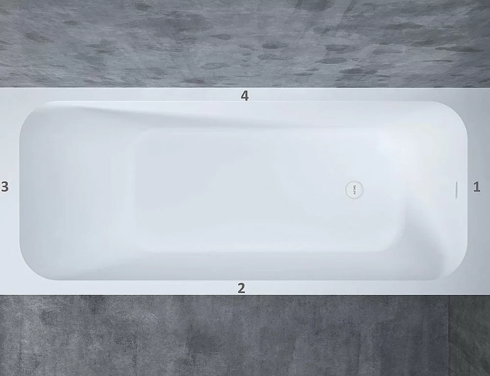 Ванна Salini Orlanda Kit S-Stone 179x80 102122M белая матовая