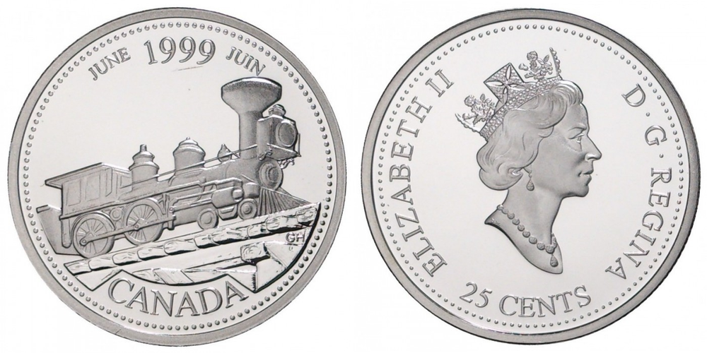 Канада 25 центов, 1999 Июнь 1999, От побережья до побережья