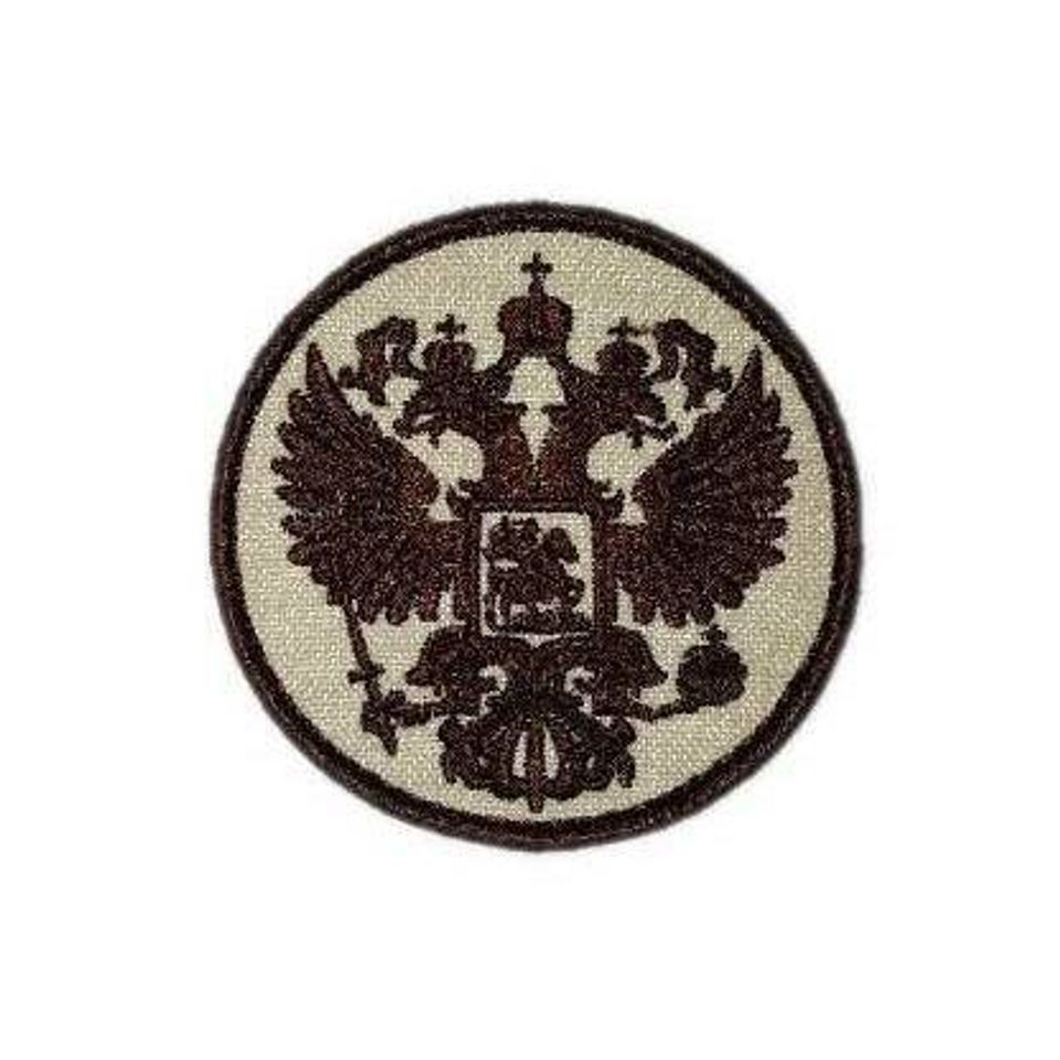 Патч Орел круглый (бежевый)