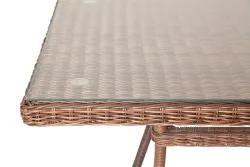 "Латте" плетеный стол из искусственного ротанга 160х90см, цвет коричневый