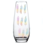 Ваза стеклянная 26см «Fly» 3 деколи, 2 вида D43267/01